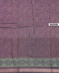 Elegant Semi Chanderi Saree with Traditional Paisley Motifs and Woven Contrast Zari Border - Pink-Blouse