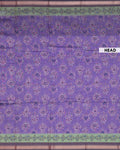 Elegant Semi Chanderi Saree with Traditional Paisley Motifs and Woven Contrast Zari Border - Purple-Head