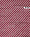 Elegant Semi Chanderi Saree with Traditional Woven Geometric Motifs and Rich Contrast Zari Border - Light Red-Blouse