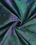Elegant Semi Chanderi Saree with Woven Floral Butta Design and Contrast Zari Border - Close Up