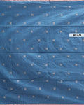 Elegant Semi Silk Cotton Saree Golden Zari Border and All-Over Thread Motifs - Blue