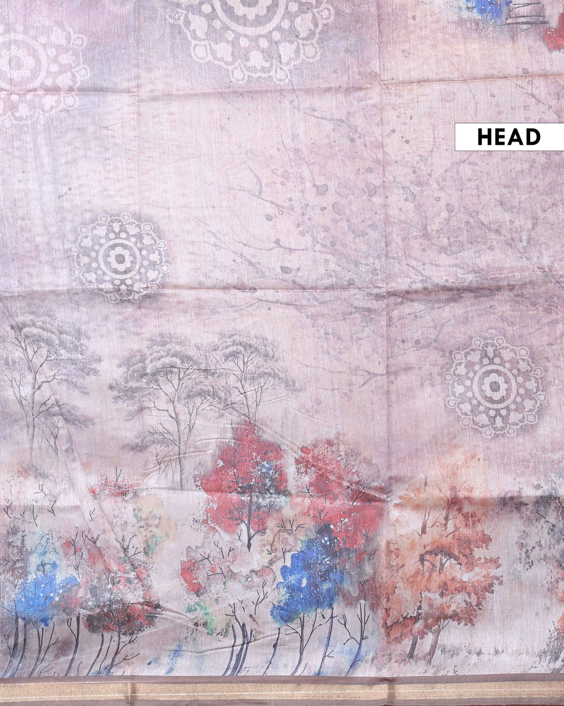 Elegant Semi Silk Digital Printed Saree with Tassels - Multi