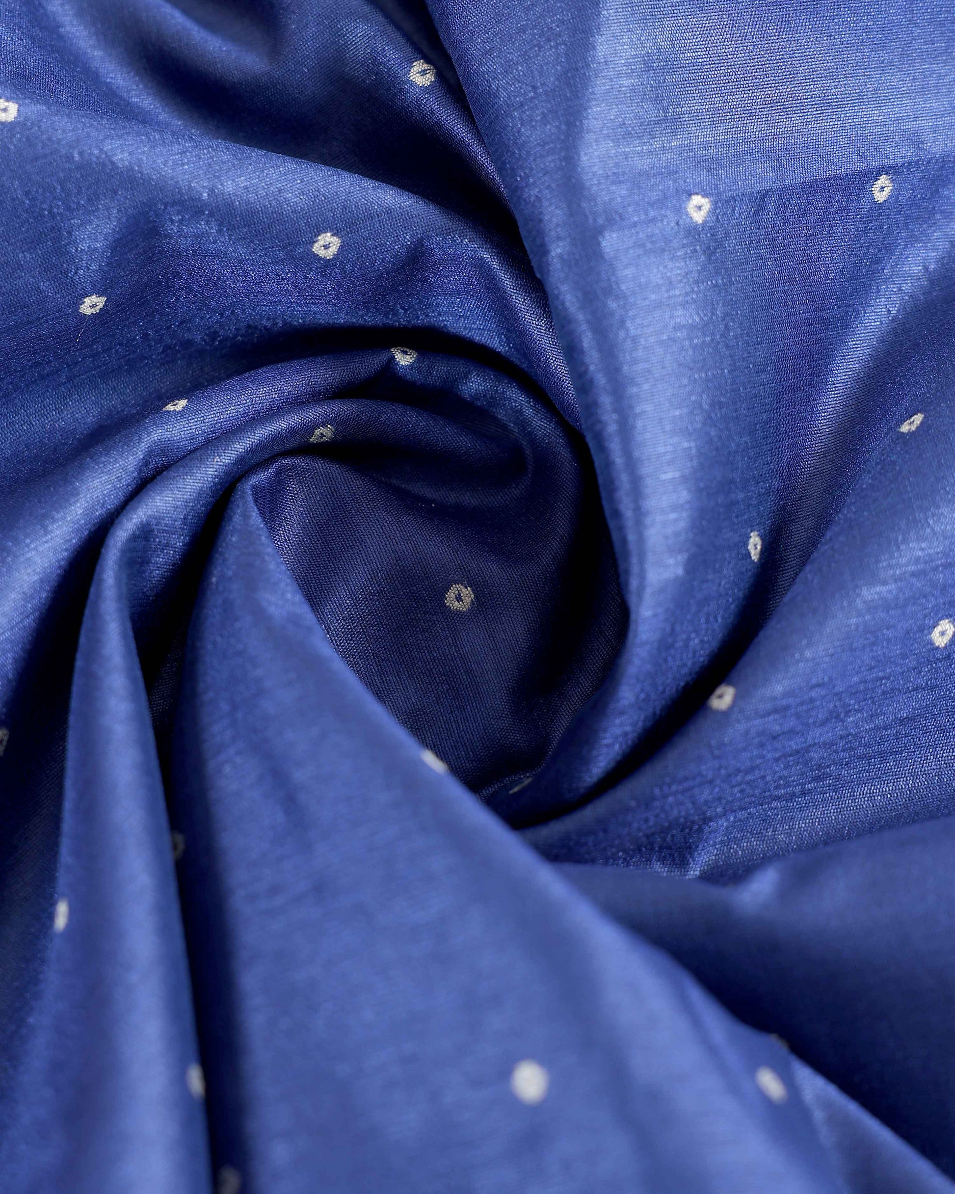 Elegant Semi Silk Saree with All-Over Zari Buttas and Woven Pallu - Blue-HEAD