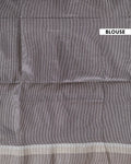Elegant Semi Silk Saree with All-Over Zari Buttas and Woven Pallu - Dark Brown