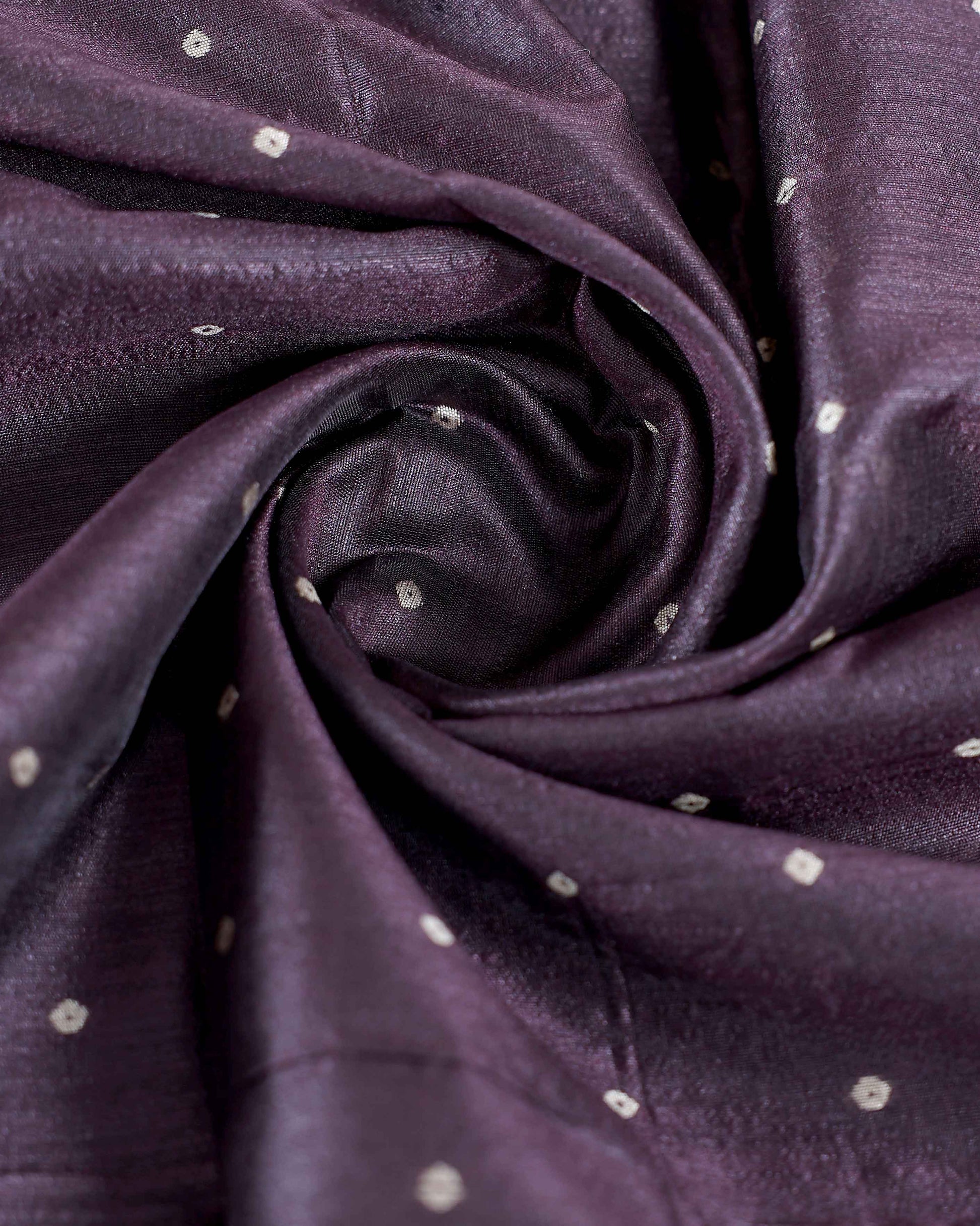 Elegant Semi Silk Saree with All-Over Zari Buttas and Woven Pallu - Dark Brown