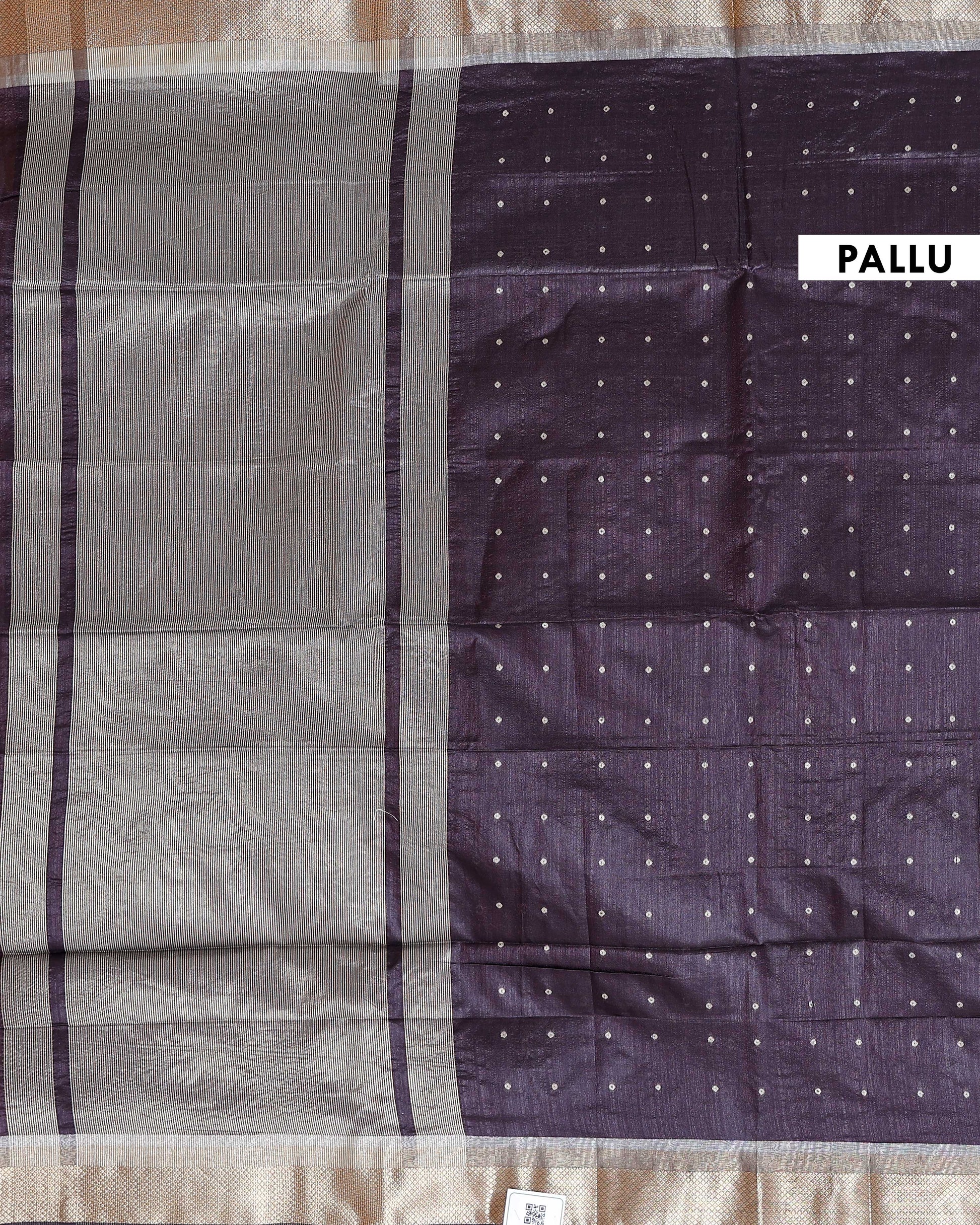 Elegant Semi Silk Saree with All-Over Zari Buttas and Woven Pallu - Dark Brown