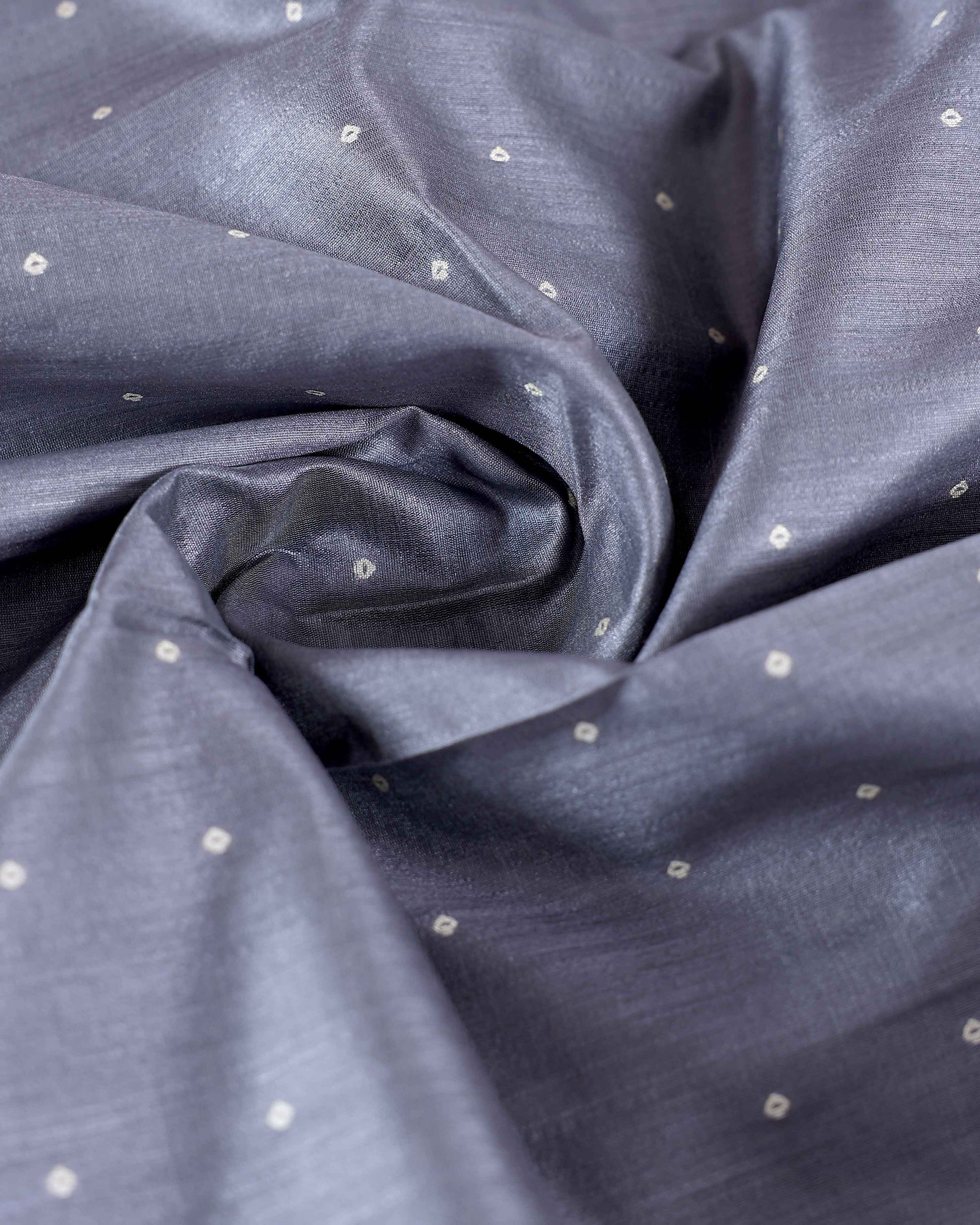 Elegant Semi Silk Saree with All-Over Zari Buttas and Woven Pallu - Dark Grey