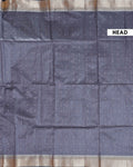 Elegant Semi Silk Saree with All-Over Zari Buttas and Woven Pallu - Dark Grey