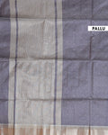 Elegant Semi Silk Saree with All-Over Zari Buttas and Woven Pallu - Dark Grey