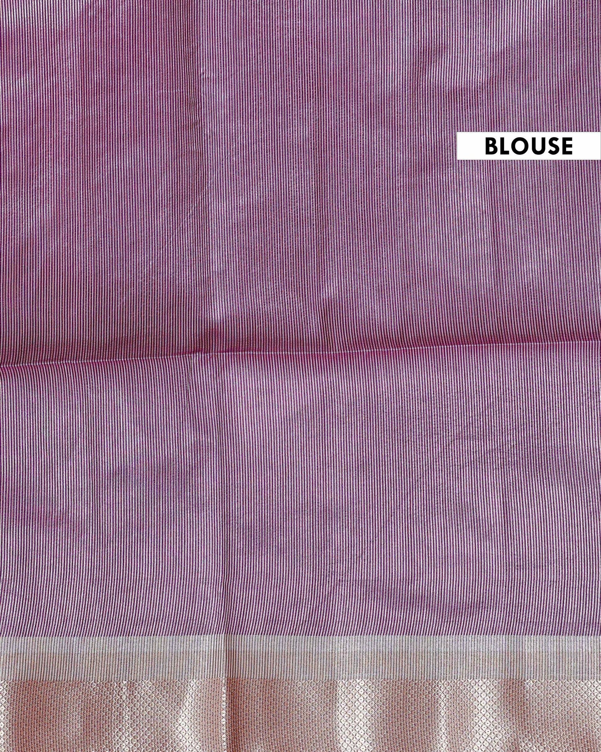 Elegant Semi Silk Saree with All-Over Zari Buttas and Woven Pallu - Purple