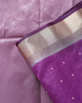 Elegant Semi Silk Saree with All-Over Zari Buttas and Woven Pallu - Purple