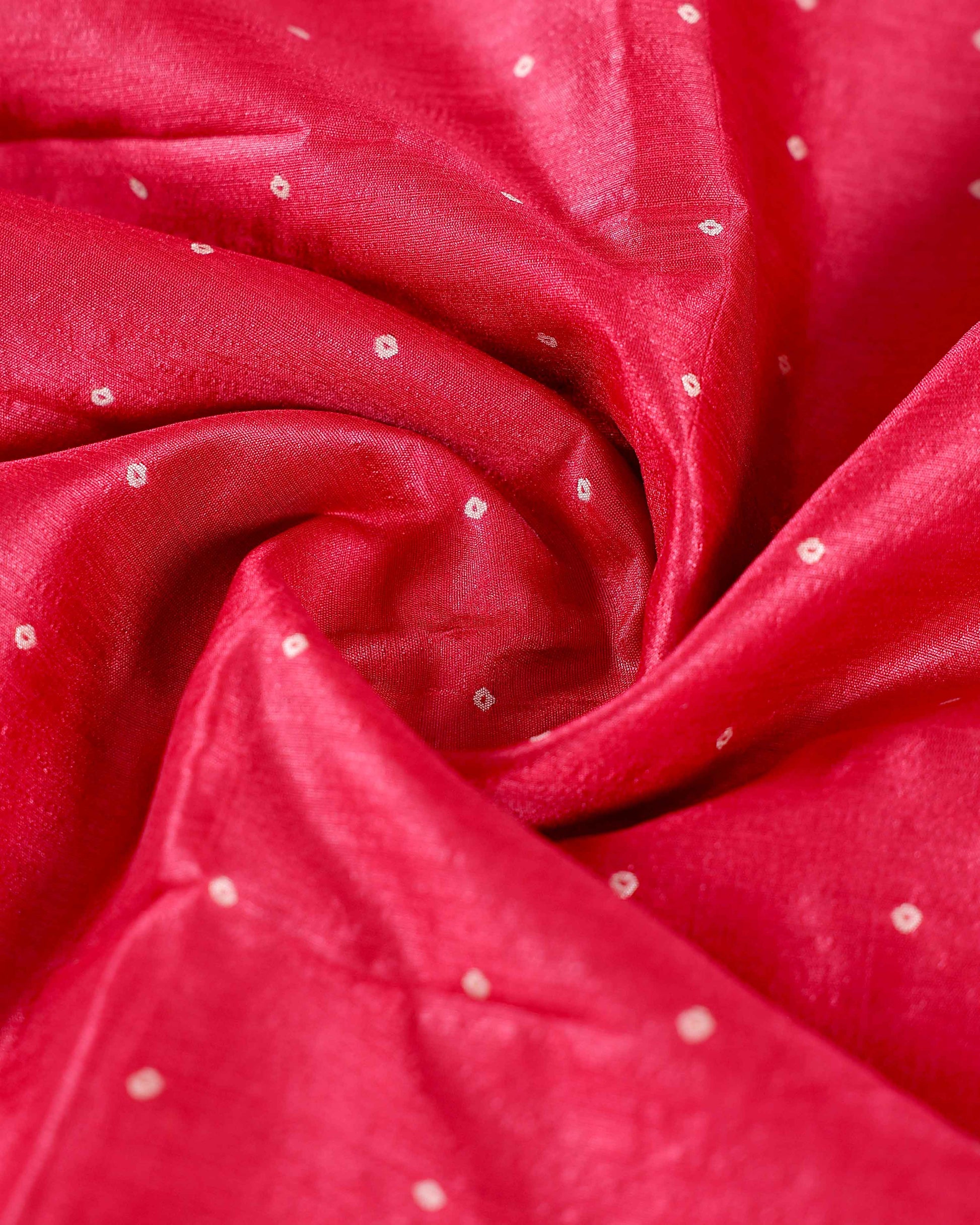 Elegant Semi Silk Saree with All-Over Zari Buttas and Woven Pallu - Red-bouse