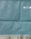 Elegant Semi Silk Saree with All-Over Zari Buttas and Woven Pallu - Teal