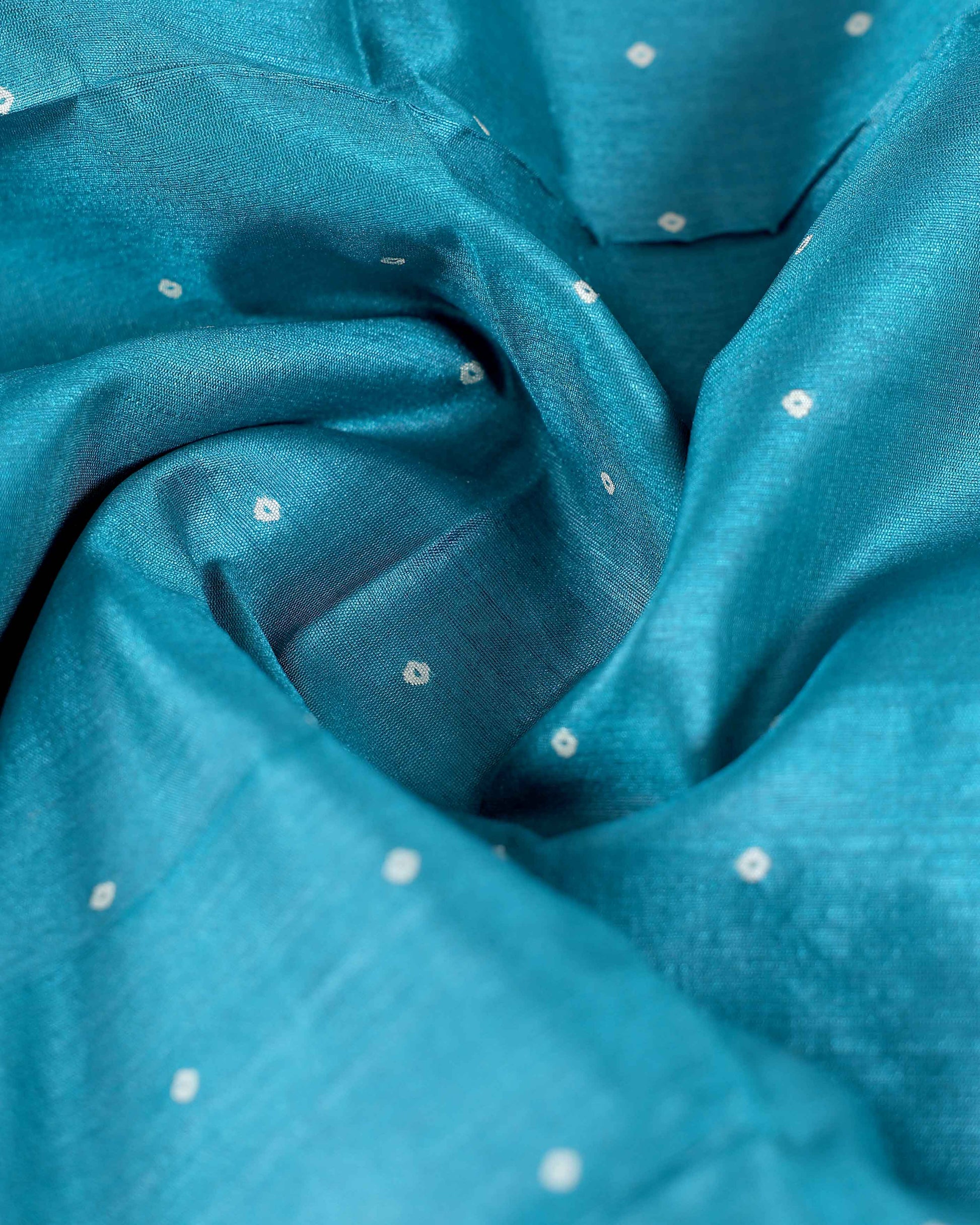 Elegant Semi Silk Saree with All-Over Zari Buttas and Woven Pallu - Teal