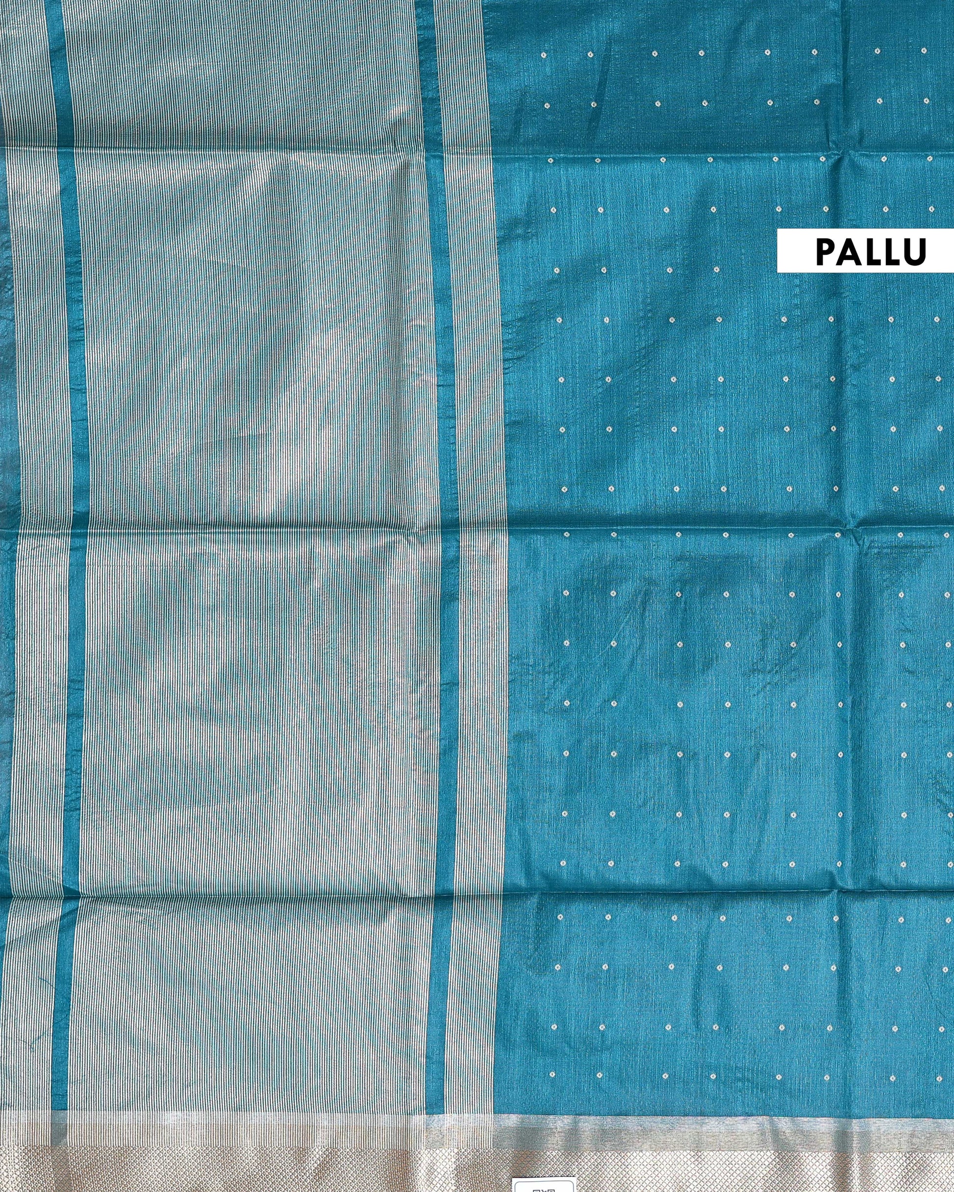 Elegant Semi Silk Saree with All-Over Zari Buttas and Woven Pallu - Teal