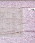 Elegant Semi Tussar Floral Embroided Saree with a Classic Self Floral Border - Brown-Pallu