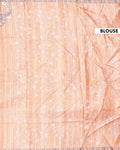 Elegant Semi Tussar Kalamkari Inspired Knot Work Saree with a Classic Self Border - Orange-Blouse