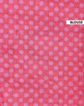 Elegant Semi Tussar Kalamkari Inspired Knot Work Saree with a Classic Self Border - Red-Blouse