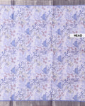 Elegant Semi Tussar Saree with Abstract Floral Print and Classic Woven Border - Blue-Head