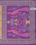 Elegant Semi Tussar Saree with All Over Traditional Butta Motifs and Woven Ethnic Border  -Purple-Pallu