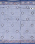 Elegant Semi Tussar Saree with Allover Geometric Buti Motifs and Intricately Woven Traditional Border - Grey-Head