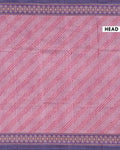 Elegant Semi Tussar Saree with Diagonal Striped Textured Body and Intricately Woven Traditional Ethnic Border - Multi-Head