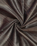 Elegant Semi Tussar Saree with Diagonal Thread Work and Traditional Animal Motif Woven Border - Olive Green-Close Up