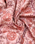 Elegant Semi Tussar Saree with Floral Inspired Motifs and Subtle Woven Border - Cream-Close Up