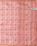 Elegant Semi Tussar Saree with Floral Inspired Motifs and Subtle Woven Border - Cream-Pallu