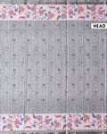 Elegant Semi Tussar Saree with Floral Motifs Textured Weave Body and Subtle Contrast Border- Grey-Head