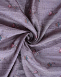 Elegant Semi Tussar Saree with Floral Motifs Textured Weave Body and Subtle Contrast Border - Close Up