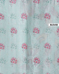 Elegant Semi Tussar Saree with Hand-Painted Elephant and Floral Motifs - Light Green