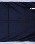 Elegant Semi Tussar Saree with Plain Lustrous Body and Rich Silver Zari Woven Border Design - Black-Head