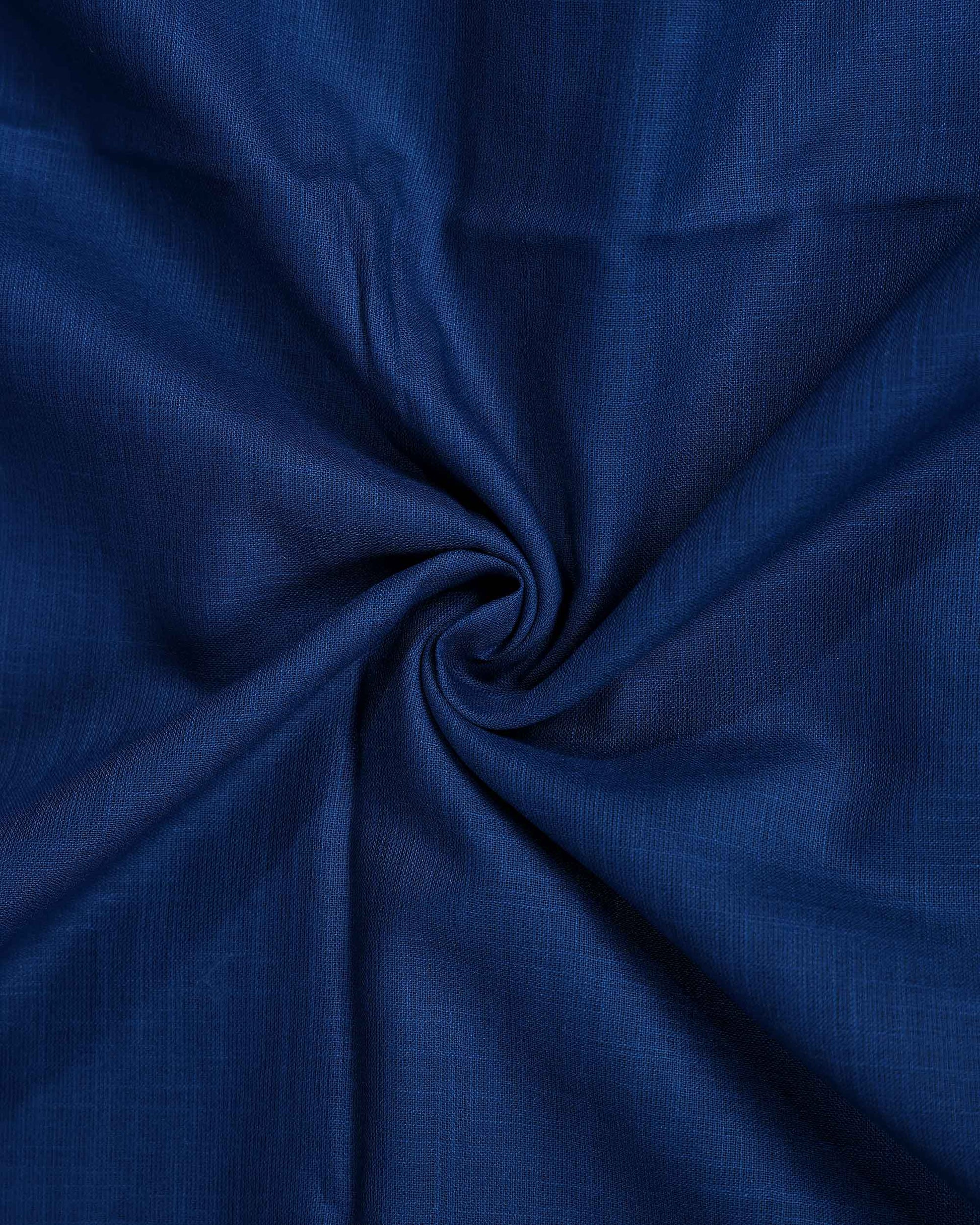 Elegant Semi Tussar Saree with Plain Lustrous Body and Rich Silver Zari Woven Border Design - Blue-Close Up
