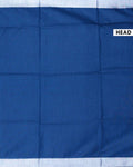Elegant Semi Tussar Saree with Plain Lustrous Body and Rich Silver Zari Woven Border Design - Blue-Head