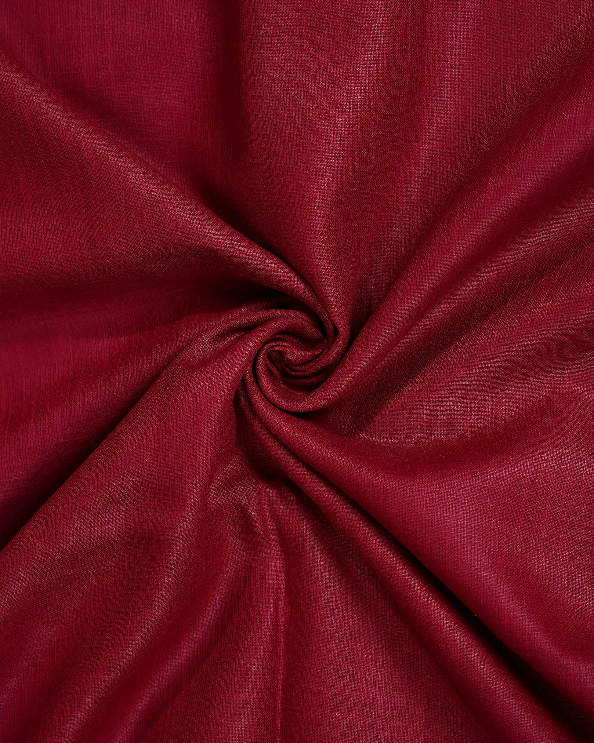 Elegant Semi Tussar Saree with Plain Lustrous Body and Rich Silver Zari Woven Border Design - Red-Close Up