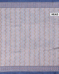 Elegant Semi Tussar Saree with Zigzag Woven Pattern and Intricate Traditional Ethnic Border - Grey-Head