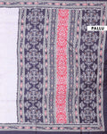 Elegant Semi Tussar Silk Saree with Delicate All Over Buti Embroidery and Traditional Woven Border  - Pallu