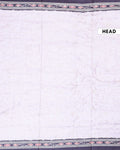 Elegant Semi Tussar Silk Saree with Delicate All Over Buti Embroidery and Traditional Woven Border  - White-Head
