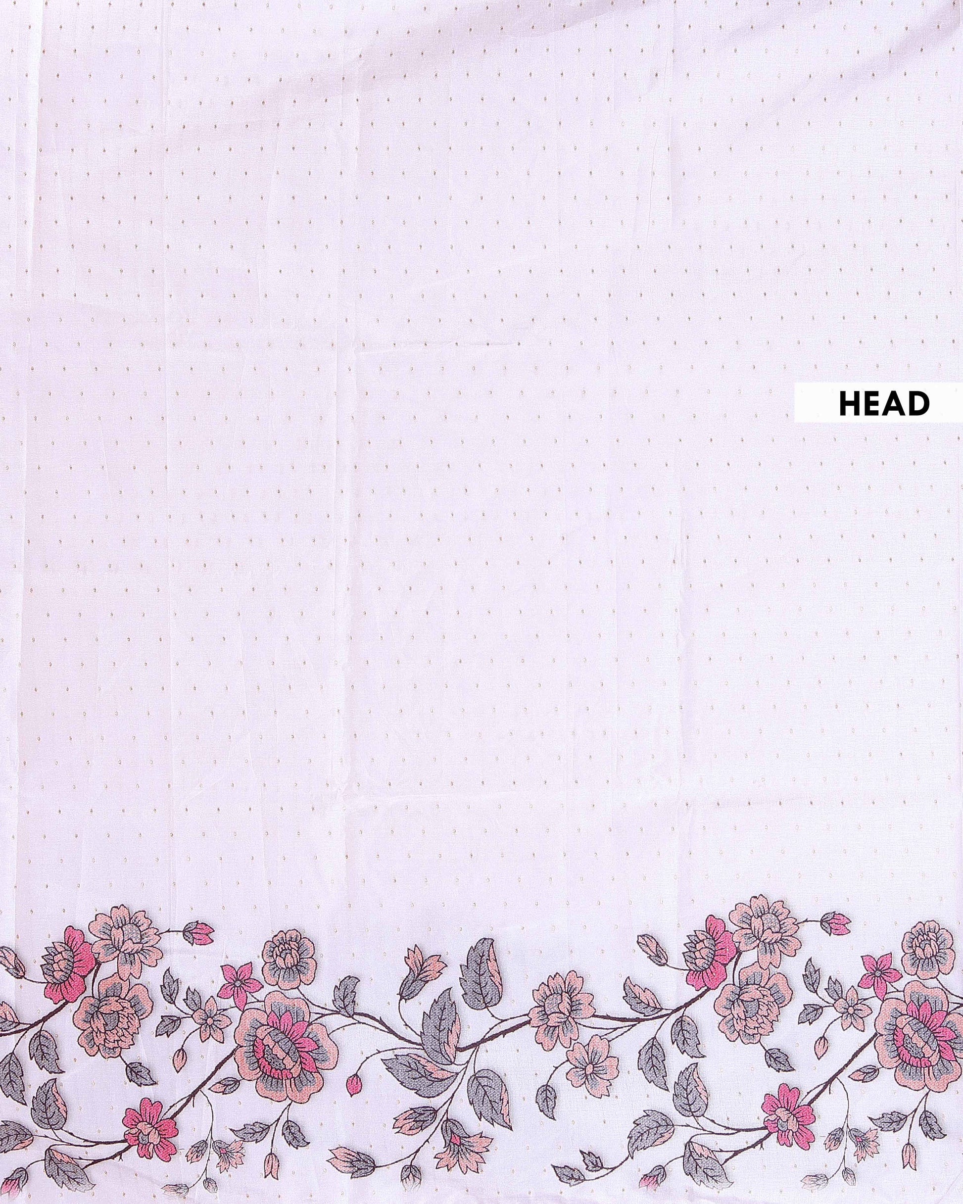 Elegant Semi Tussar Silk Saree with Woven Floral Design  - White