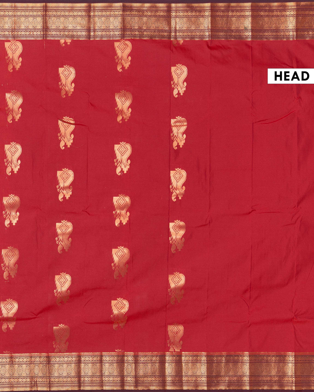 Elegant Soft Silk Saree Adorned with Paisley Zari Buttas and Exquisite Traditional Border - Red