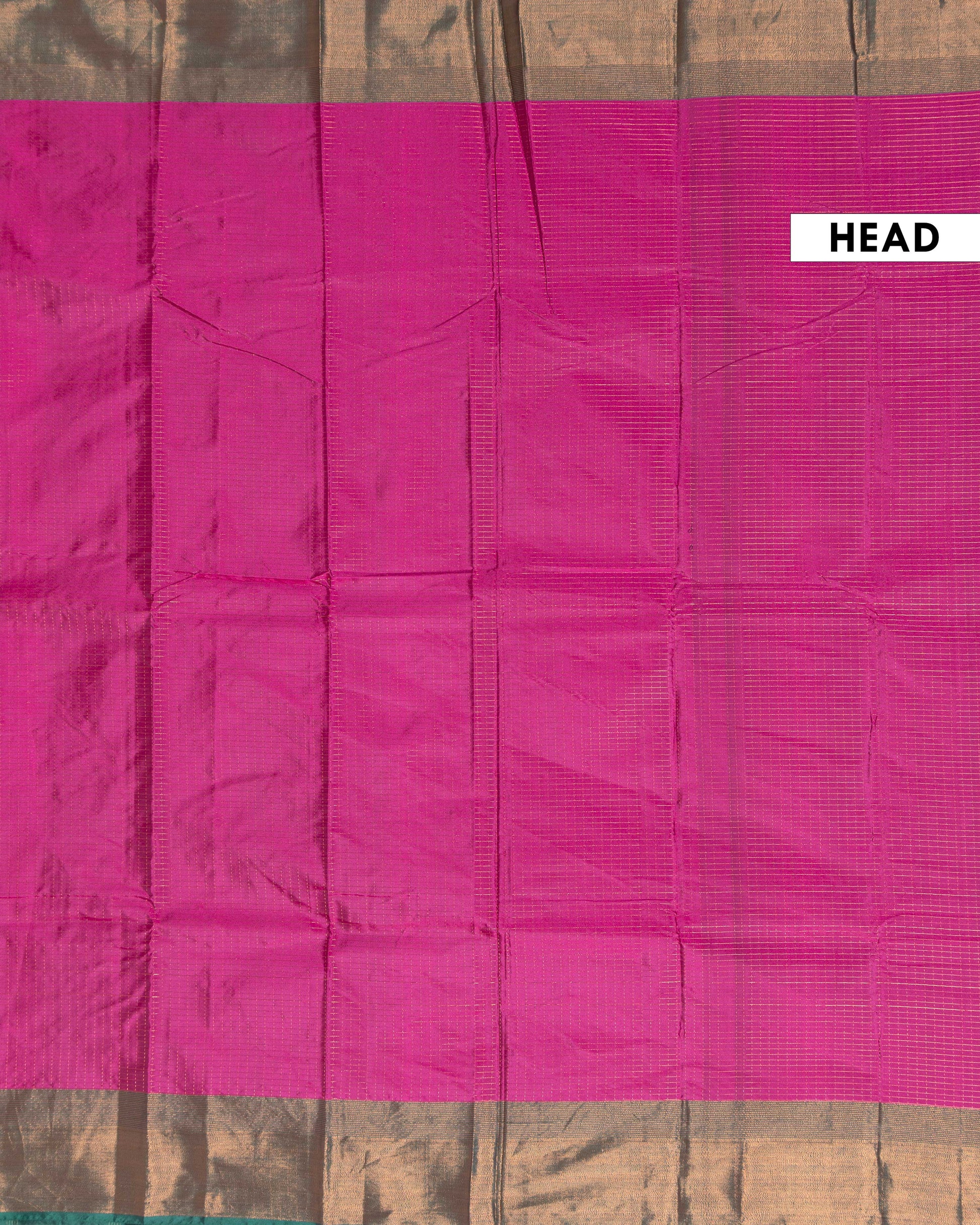 Elegant Soft Silk Saree All Over Zari Checks and Traditional Contrast Border - Purple