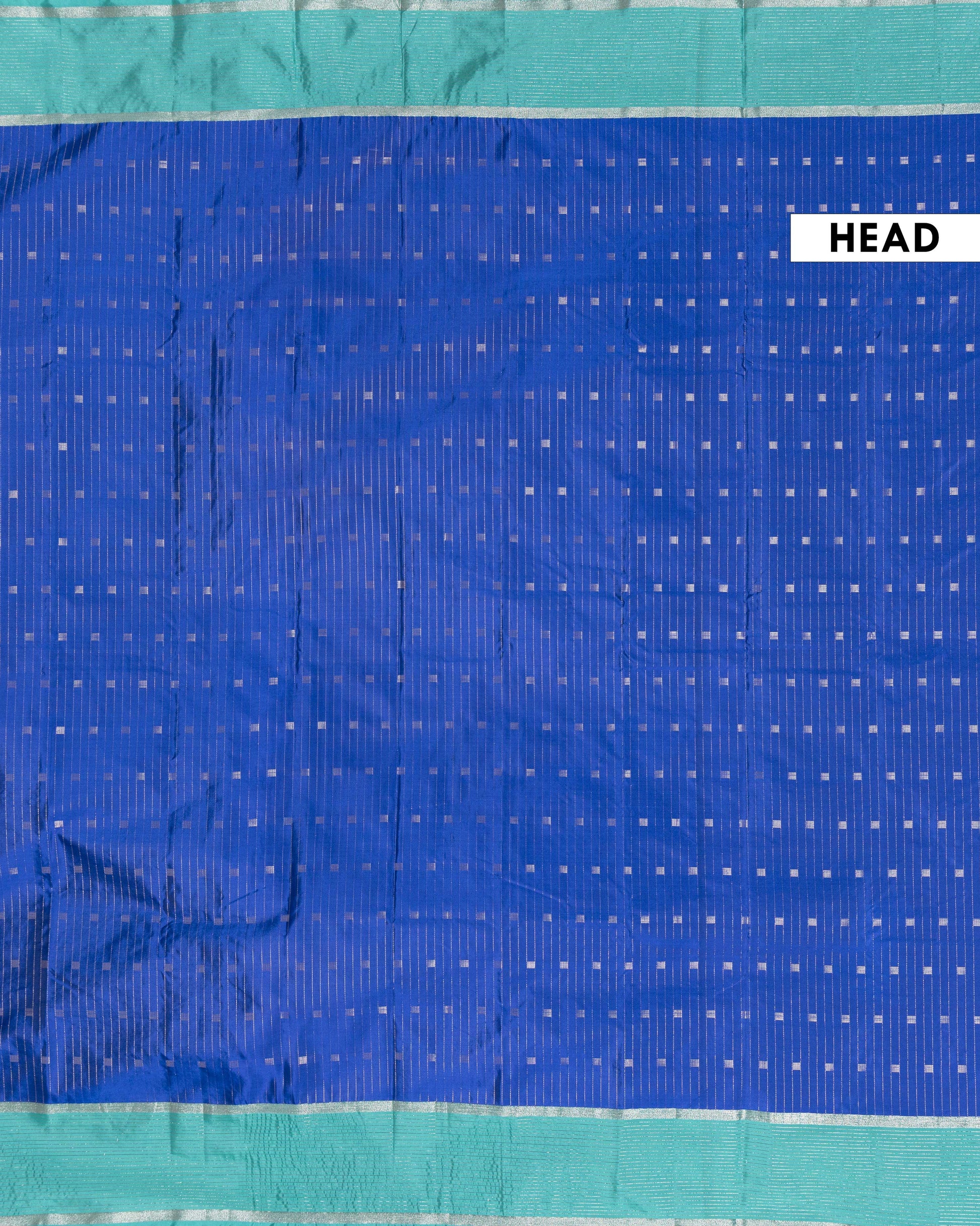 Elegant Soft Silk Saree Featuring Vertical Zari Stripes and Highlighted Border - Blue