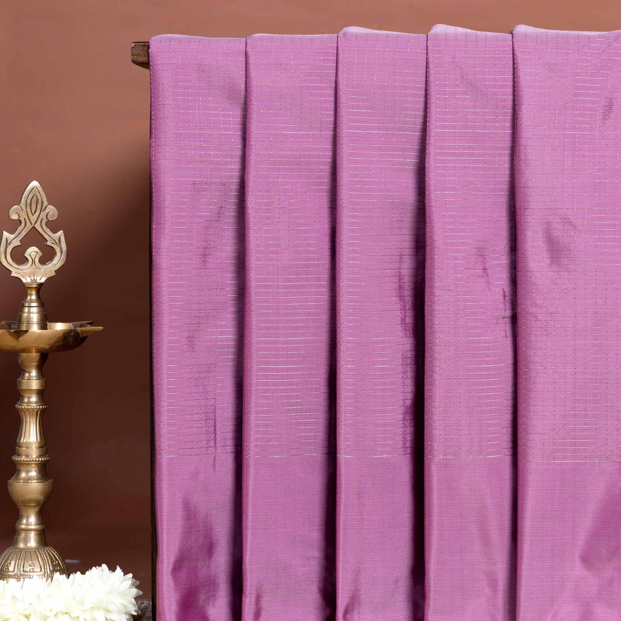 Elegant Soft Silk Saree with Delicate Zari Texture and Graceful Finish - Purple