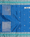 Elegant Soft Silk Saree with Intricate Weave and Rich Pallu - Blue-pallu
