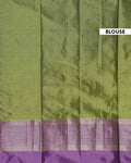 Elegant Soft Silk Saree with Intricate Zari Checks and a Rich Border - Green