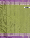 Elegant Soft Silk Saree with Intricate Zari Checks and a Rich Border - Green