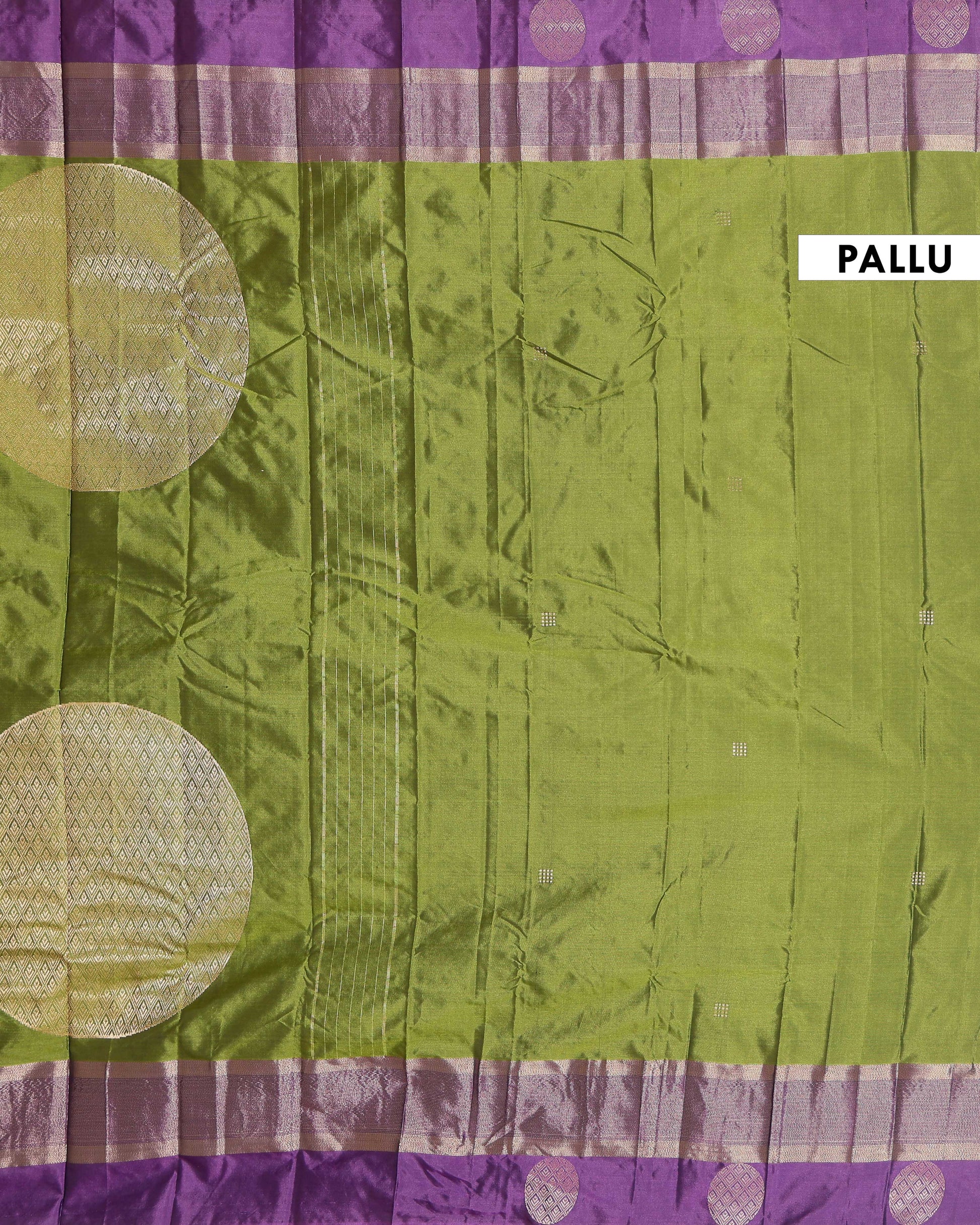 Elegant Soft Silk Saree with Intricate Zari Checks and a Rich Border - Green
