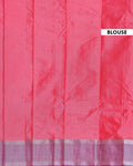 Elegant Soft Silk Saree with Intricate Zari Checks and a Rich Border - Pink-blouse