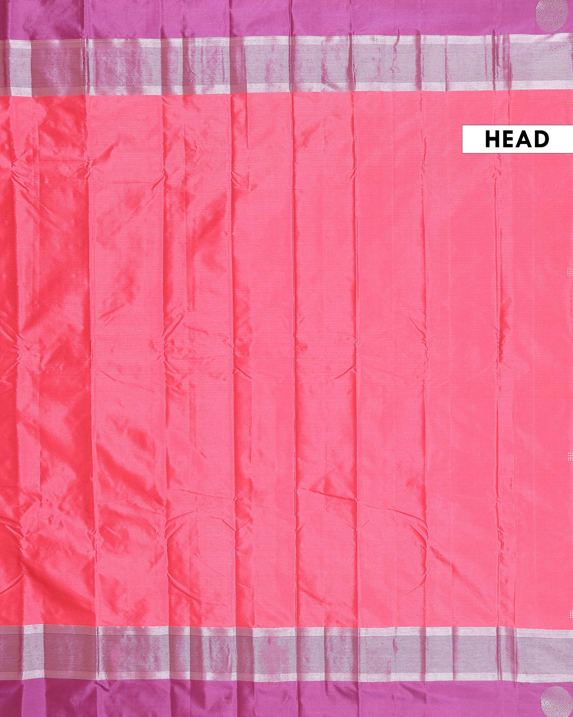 Elegant Soft Silk Saree with Intricate Zari Checks and a Rich Border - Pink